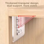 ⁦هوك أرفف شفاف بدبل فيس لتثبيت الأرفف والألواح بدون حفر قطعتين⁩ - الصورة ⁦4⁩