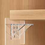 ⁦هوك أرفف شفاف بدبل فيس لتثبيت الأرفف والألواح بدون حفر قطعتين⁩ - الصورة ⁦3⁩