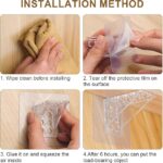 ⁦هوك أرفف شفاف بدبل فيس لتثبيت الأرفف والألواح بدون حفر قطعتين⁩ - الصورة ⁦2⁩