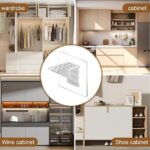 ⁦هوك أرفف شفاف بدبل فيس لتثبيت الأرفف والألواح بدون حفر قطعتين⁩ - الصورة ⁦8⁩