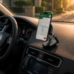 ⁦حامل موبايل مغناطيسي قابل للطي للسيارة بقاعدة شفط قوية ودوران 360 درجة⁩ - الصورة ⁦3⁩