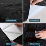 ⁦رول استيكر رخامي كبير لاصق ملمس ناعم مقاوم للنيران⁩ - الصورة ⁦7⁩