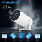 ⁦بروجكتور سمارت P30 Max للأفلام والألعاب مع 2 ذراع تحكم ودعم 4K وWiFi ودوران 180 درجة⁩ - الصورة ⁦7⁩