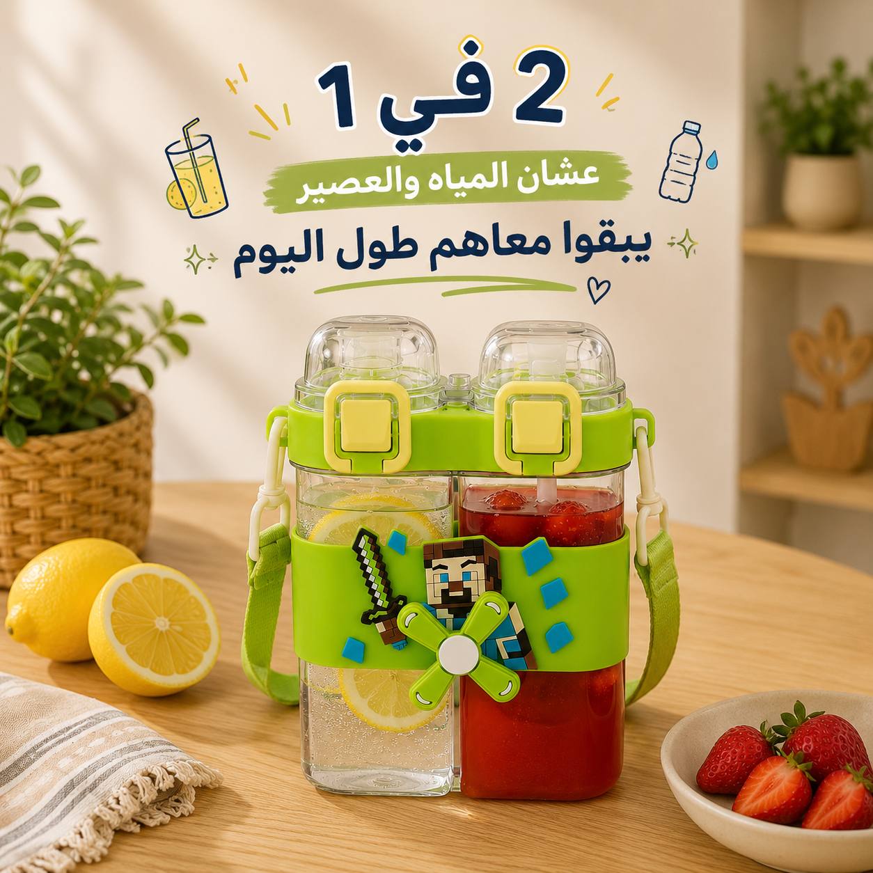 زمزمية-أطفال-2-في-1-للمياه-والعصير-بخانتين-وطريقتين-للشرب-مع-حزام-كروس-سعة-750-مل_All_28990_8.jpeg زمزمية أطفال 2 في 1 للمياه والعصير بخانتين وطريقتين للشرب مع حزام كروس سعة 750 مل - الصورة 1