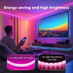 ⁦شريط إضاءة نيون ليد RGB مع ريموت ويعمل بيو اس بي 5 متر⁩ - الصورة ⁦5⁩