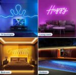 ⁦شريط إضاءة نيون ليد RGB مع ريموت ويعمل بيو اس بي 5 متر⁩ - الصورة ⁦6⁩
