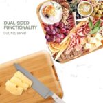 ⁦طبق تقديم خشب بامبو مقسم 6 خانات بغطاء أكريليك محكم للتسالي والمكسرات⁩ - الصورة ⁦4⁩