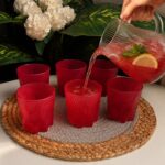 ⁦طقم كوبايات بتصميم مزخرف لشرب العصائر 6 قطع⁩ - الصورة ⁦3⁩