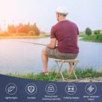 ⁦كرسي رحلات صغير قابل للطي مع حقيبة تخزين سهل الحمل⁩ - الصورة ⁦6⁩