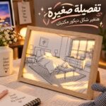 برواز ليد ثلاثي الأبعاد مناسب لغرف النوم والمكتب بيو اس بي