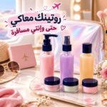 طقم عبوات السفر لمستحضرات التجميل والعناية الشخصية 6 قطع قابلة لإعادة التعبئة