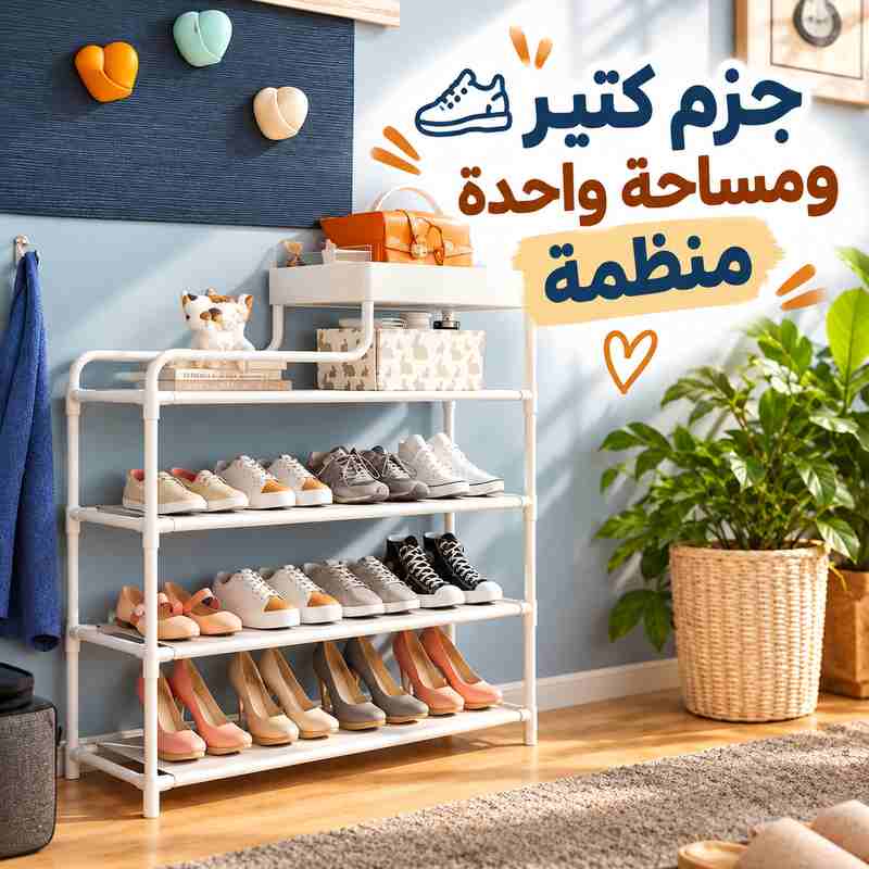 جزامة-4-دور-لتنظيم-الأحذية-ورف-علوي-لوضع-الشنط-و-قطع-الديكور-المميزة_All_28705_8.jpeg جزامة 4 دور لتنظيم الأحذية ورف علوي لوضع الشنط و قطع الديكور المميزة - الصورة 1