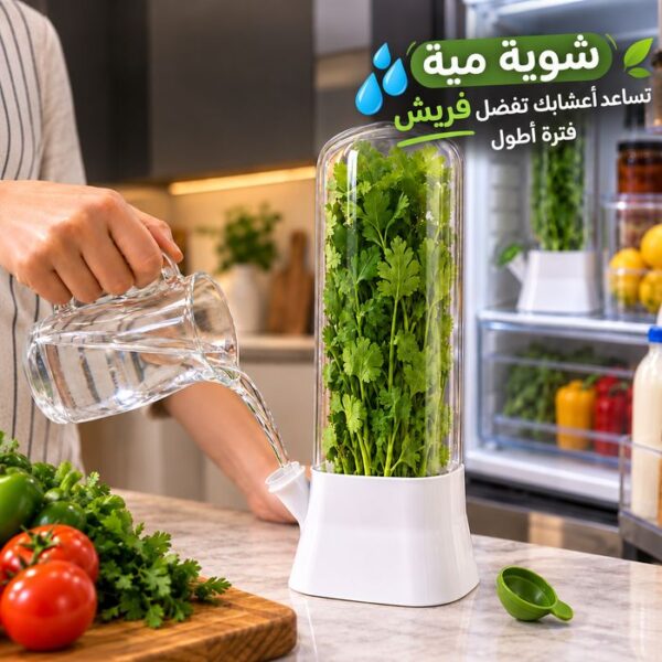 حافظة  اعشاب اكليريك لحفظ الخضراوات الورقيه فريش اطول فتره ممكنه
