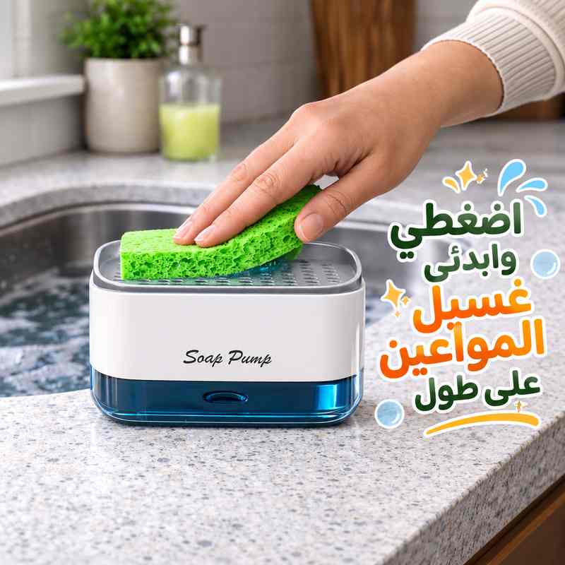 ديسبنسر-صابون-يدوي-لغسيل-الصحون-والاطباق-مع-اسفنجة-عملي-وسهل-الاستخدام_All_4548_8.jpeg ديسبنسر صابون يدوي لغسيل الصحون والاطباق مع اسفنجة عملي وسهل الاستخدام - الصورة 1