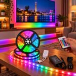 ⁦شريط ليد RGB متعدد الألوان بطول 5 متر مع ريموت كنترول ولاصق دبل فيس⁩ - الصورة ⁦3⁩