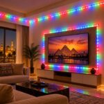 ⁦شريط ليد RGB متعدد الألوان بطول 5 متر مع ريموت كنترول ولاصق دبل فيس⁩ - الصورة ⁦5⁩