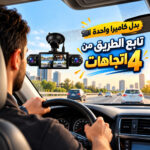 كاميرا مراقبة للسيارة 4 كاميرات أمامية وخلفية وجانبية بدقة 1080P ورؤية ليلية