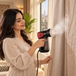 ⁦مكواة بخار ستاير وملابس DSP KD1399 بتقنية شفط القماش 3 في 1 بقوة 1350 وات وشاشة LED⁩ - الصورة ⁦2⁩