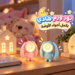 وناسة مكتب ميني شكل أرنب باضاءة ورم تعمل بالبطارية